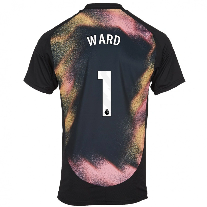Danxen Hombre Camiseta Danny Ward #1 Negro Blanco 2ª Equipación 2024/25 La Camisa México