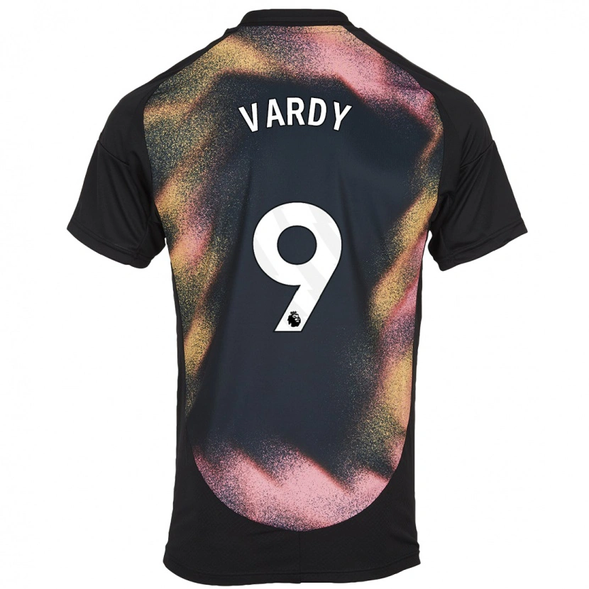 Danxen Hombre Camiseta Jamie Vardy #9 Negro Blanco 2ª Equipación 2024/25 La Camisa México