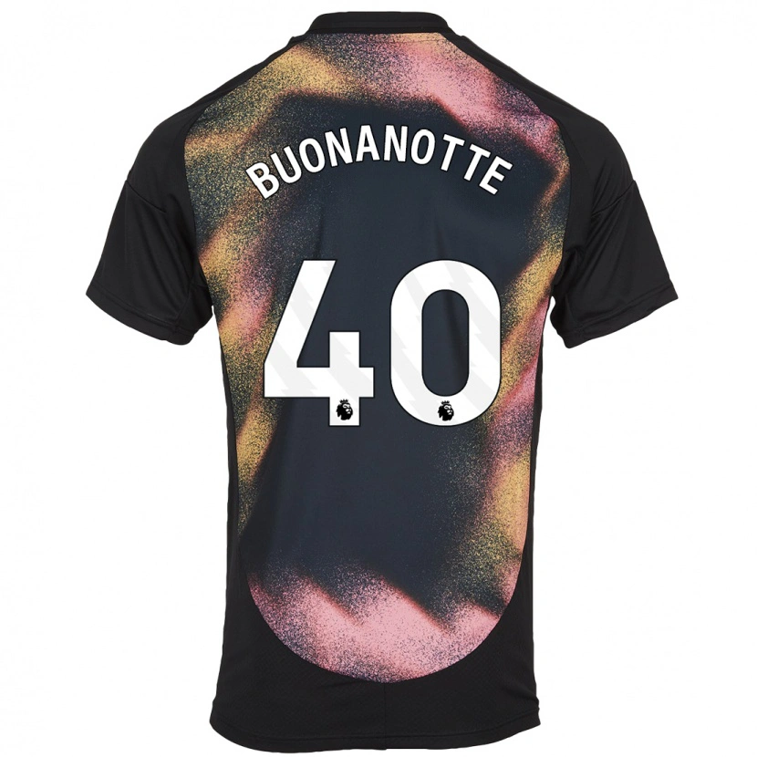 Danxen Hombre Camiseta Facundo Buonanotte #40 Negro Blanco 2ª Equipación 2024/25 La Camisa México