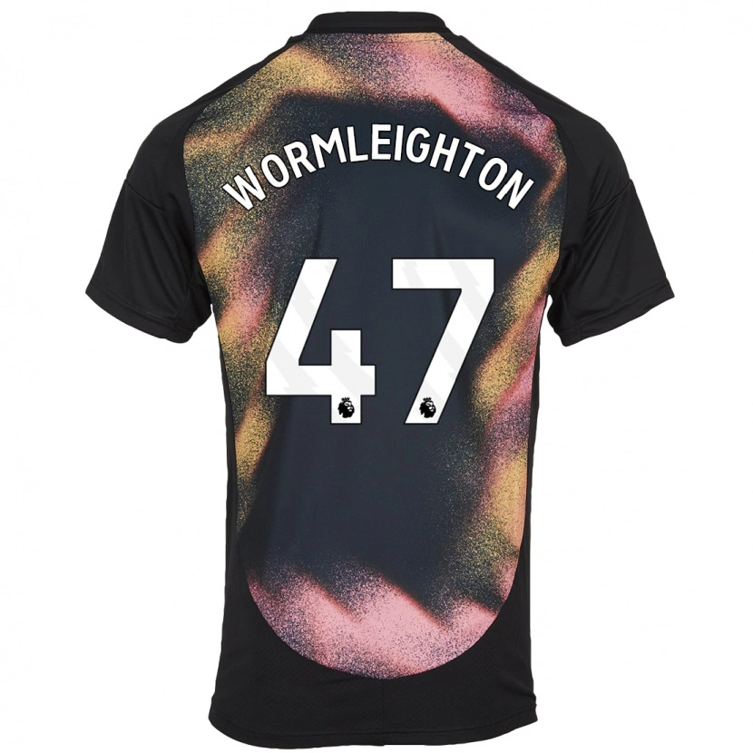 Danxen Hombre Camiseta Joe Wormleighton #47 Negro Blanco 2ª Equipación 2024/25 La Camisa México