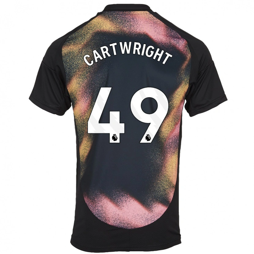 Danxen Hombre Camiseta Henry Cartwright #49 Negro Blanco 2ª Equipación 2024/25 La Camisa México