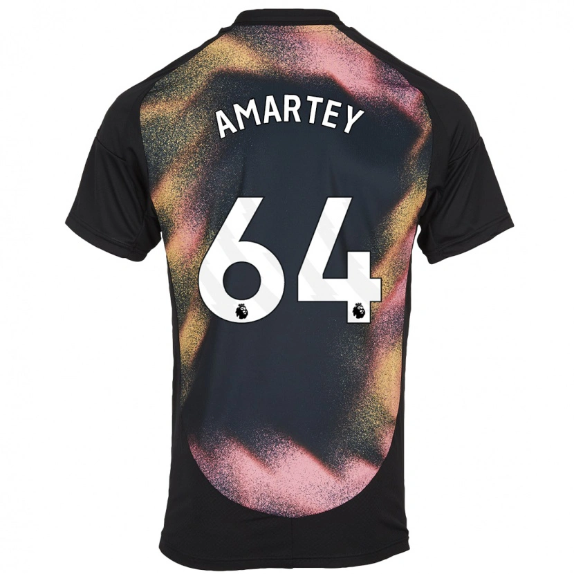Danxen Hombre Camiseta Bobby Amartey #64 Negro Blanco 2ª Equipación 2024/25 La Camisa México
