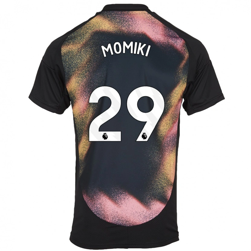 Danxen Hombre Camiseta Yuka Momiki #29 Negro Blanco 2ª Equipación 2024/25 La Camisa México