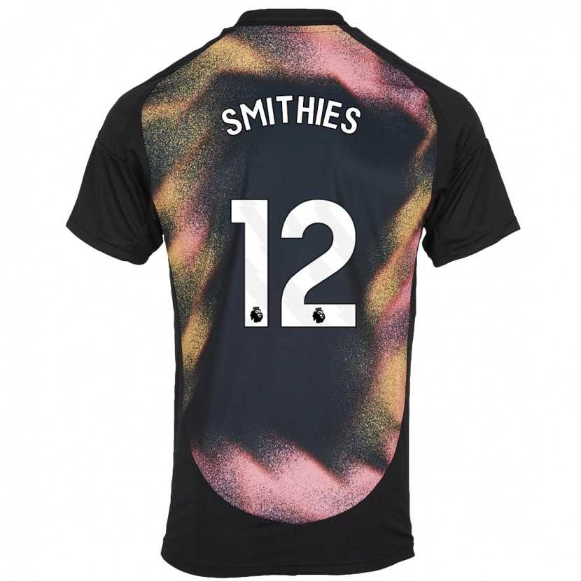 Danxen Hombre Camiseta Alex Smithies #12 Negro Blanco 2ª Equipación 2024/25 La Camisa México