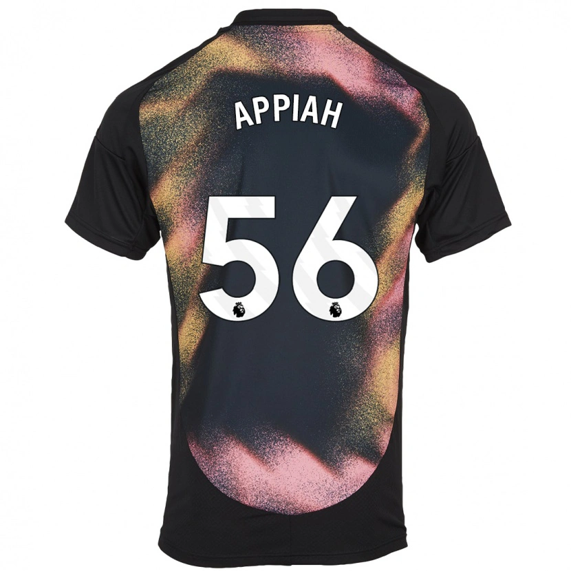 Danxen Hombre Camiseta Paul Appiah #56 Negro Blanco 2ª Equipación 2024/25 La Camisa México