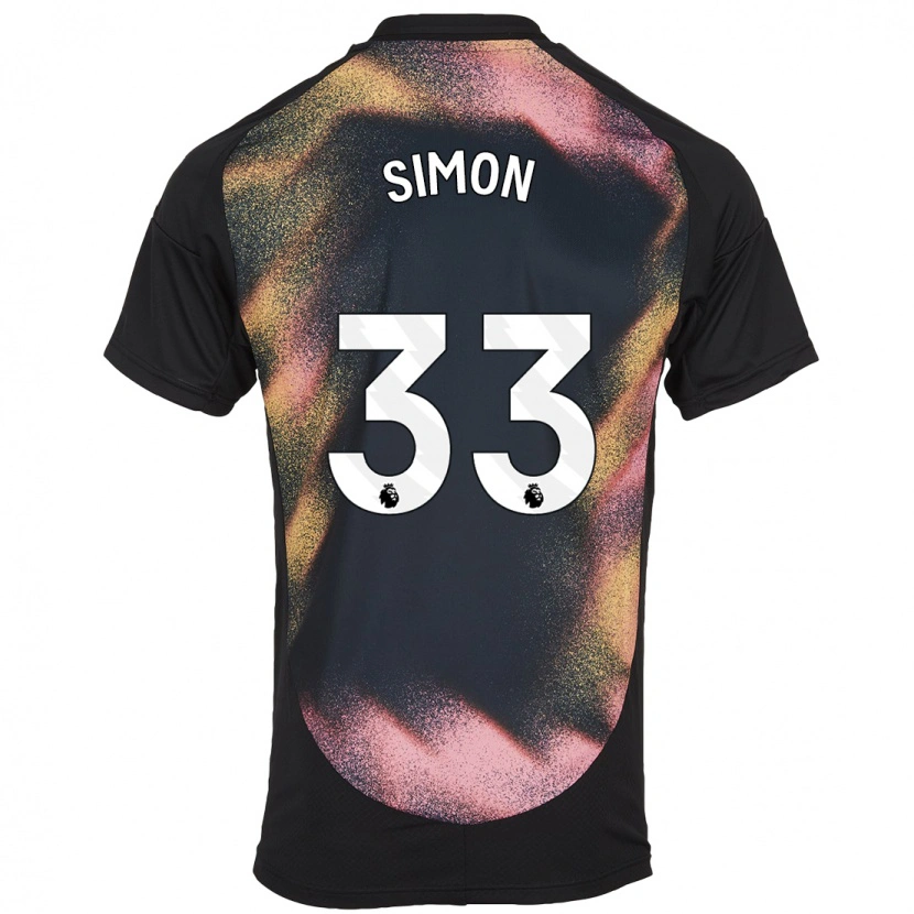 Danxen Hombre Camiseta Erin Simon #33 Negro Blanco 2ª Equipación 2024/25 La Camisa México