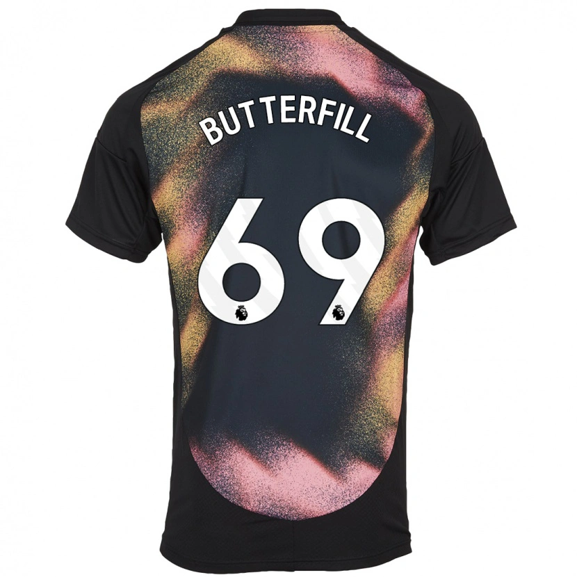 Danxen Hombre Camiseta Jack Butterfill #69 Negro Blanco 2ª Equipación 2024/25 La Camisa México