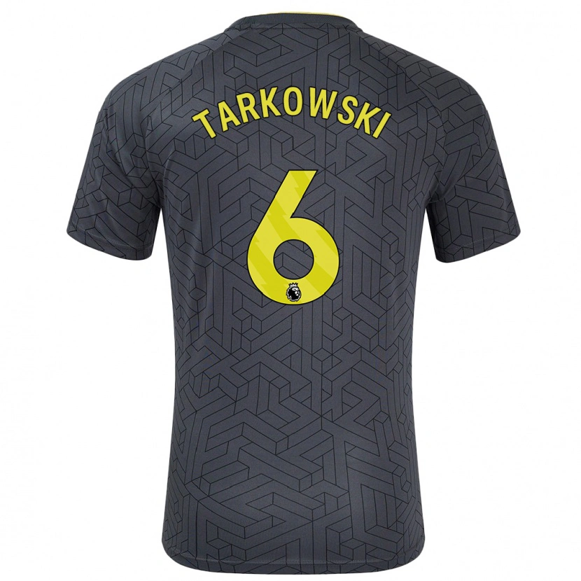 Danxen Hombre Camiseta James Tarkowski #6 Negro Amarillo 2ª Equipación 2024/25 La Camisa México