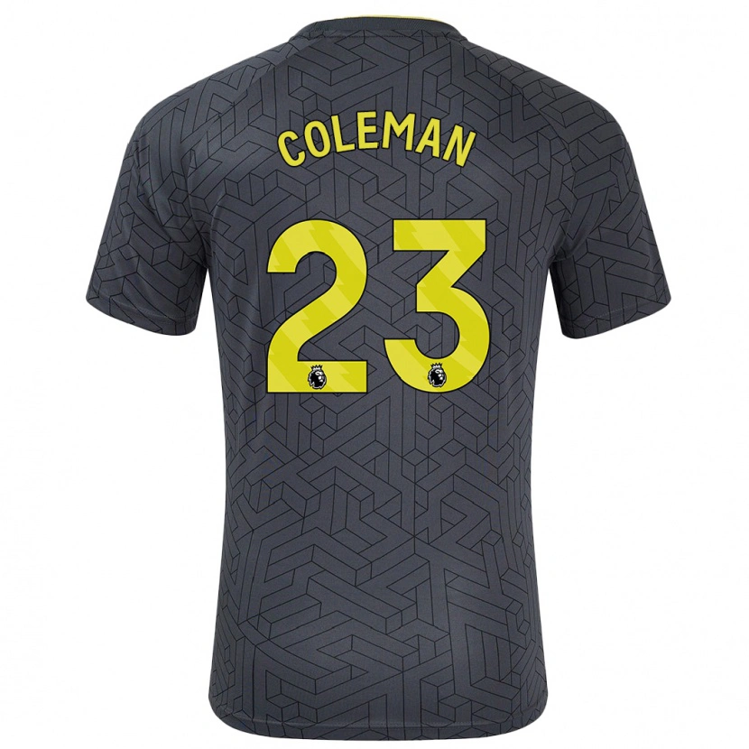 Danxen Hombre Camiseta Séamus Coleman #23 Negro Amarillo 2ª Equipación 2024/25 La Camisa México