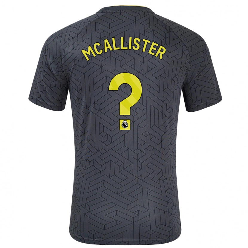 Danxen Hombre Camiseta Sean Mcallister #0 Negro Amarillo 2ª Equipación 2024/25 La Camisa México