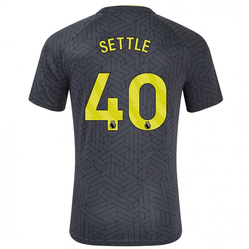 Danxen Hombre Camiseta Macy Settle #40 Negro Amarillo 2ª Equipación 2024/25 La Camisa México