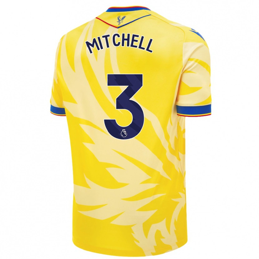 Danxen Hombre Camiseta Tyrick Mitchell #3 Amarillo 2ª Equipación 2024/25 La Camisa México