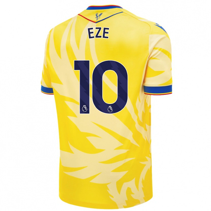 Danxen Hombre Camiseta Eberechi Eze #10 Amarillo 2ª Equipación 2024/25 La Camisa México