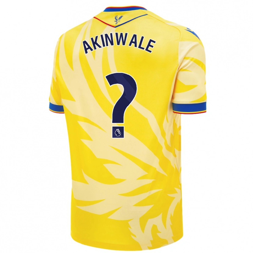 Danxen Hombre Camiseta Victor Akinwale #0 Amarillo 2ª Equipación 2024/25 La Camisa México