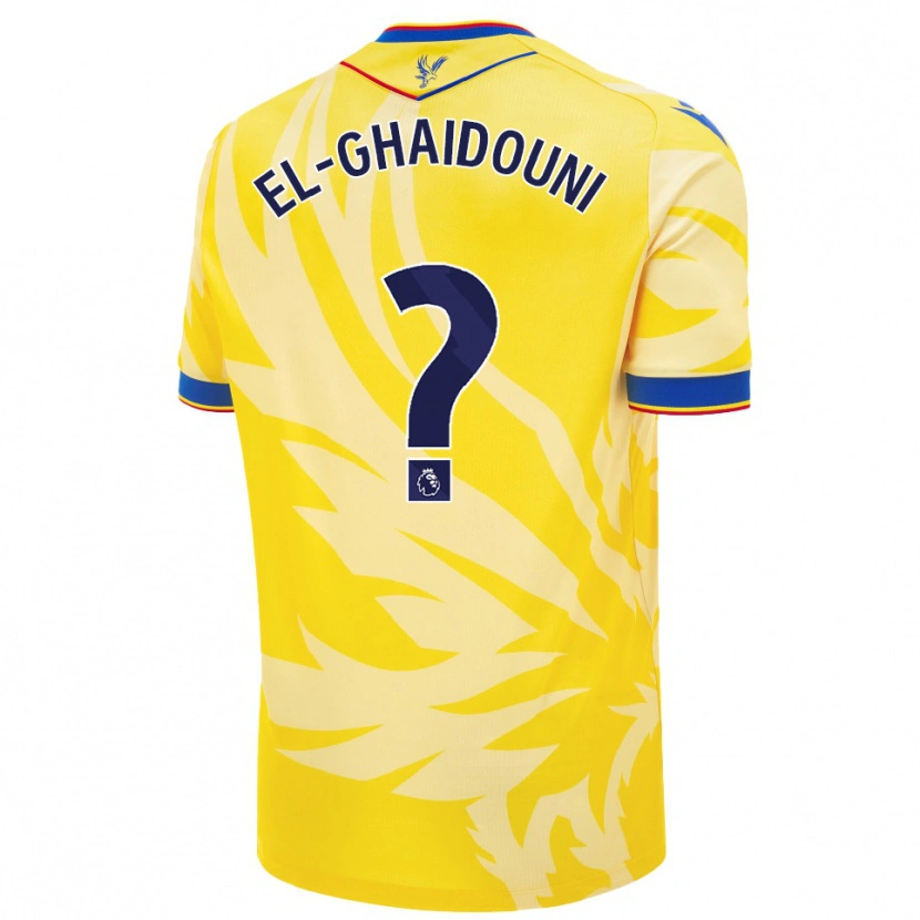 Danxen Hombre Camiseta Nabil El-Ghaidouni Taitt #0 Amarillo 2ª Equipación 2024/25 La Camisa México