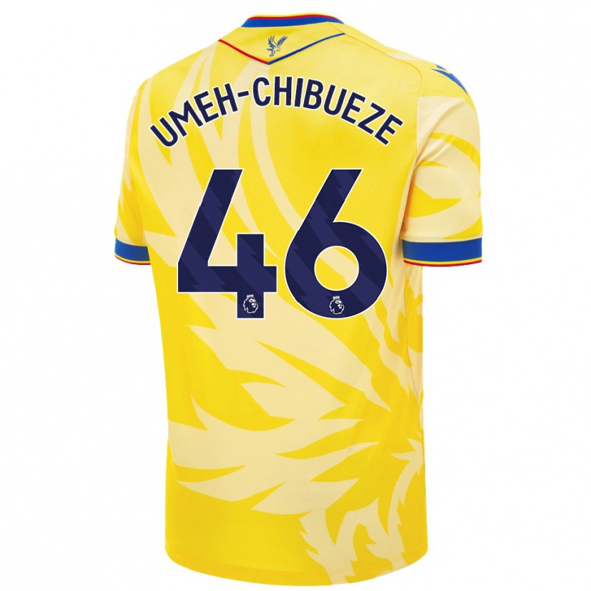 Danxen Hombre Camiseta Franco Umeh-Chibueze #46 Amarillo 2ª Equipación 2024/25 La Camisa México