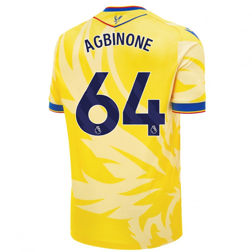 Danxen Hombre Camiseta Asher Agbinone #64 Amarillo 2ª Equipación 2024/25 La Camisa México