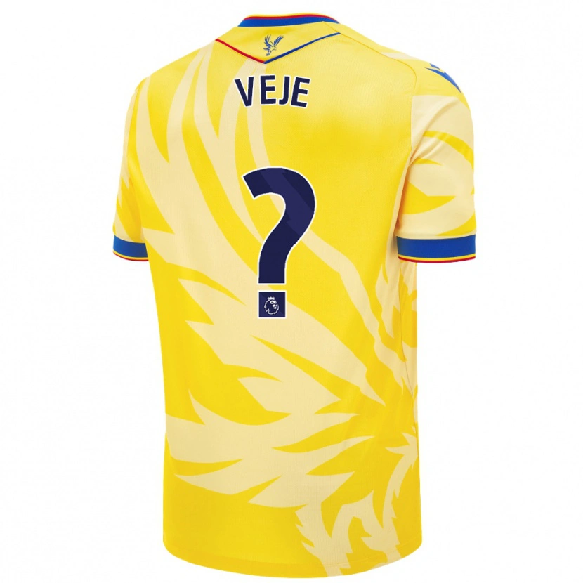 Danxen Hombre Camiseta Katrine Veje #0 Amarillo 2ª Equipación 2024/25 La Camisa México