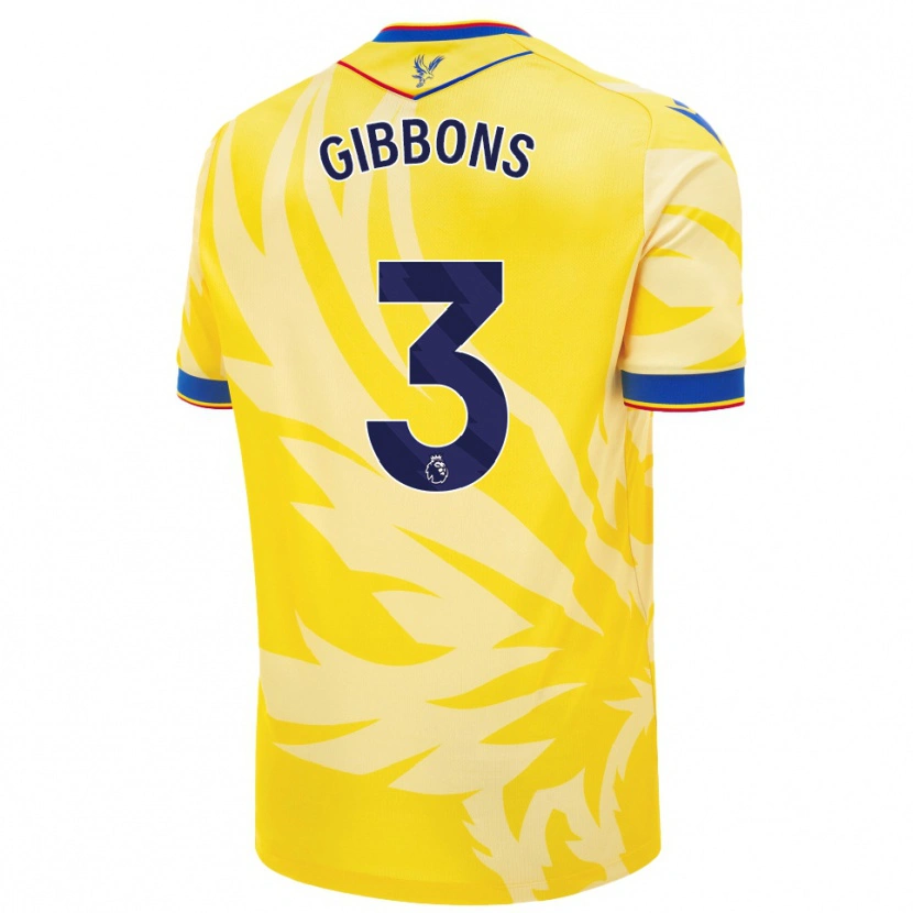 Danxen Hombre Camiseta Felicity Gibbons #3 Amarillo 2ª Equipación 2024/25 La Camisa México