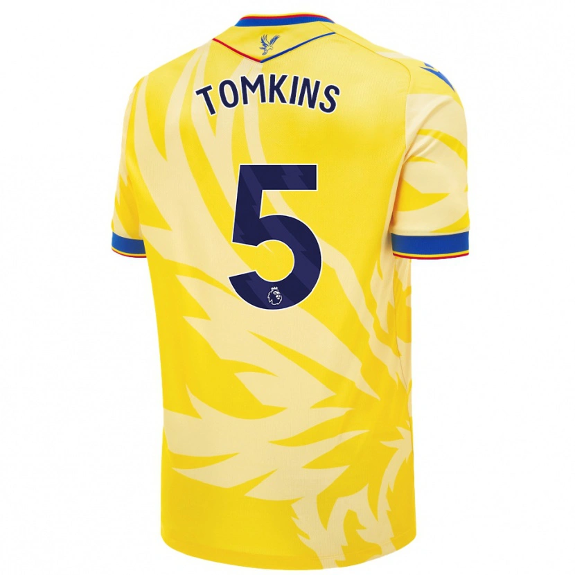 Danxen Hombre Camiseta James Tomkins #5 Amarillo 2ª Equipación 2024/25 La Camisa México