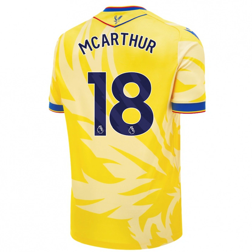 Danxen Hombre Camiseta James Mcarthur #18 Amarillo 2ª Equipación 2024/25 La Camisa México