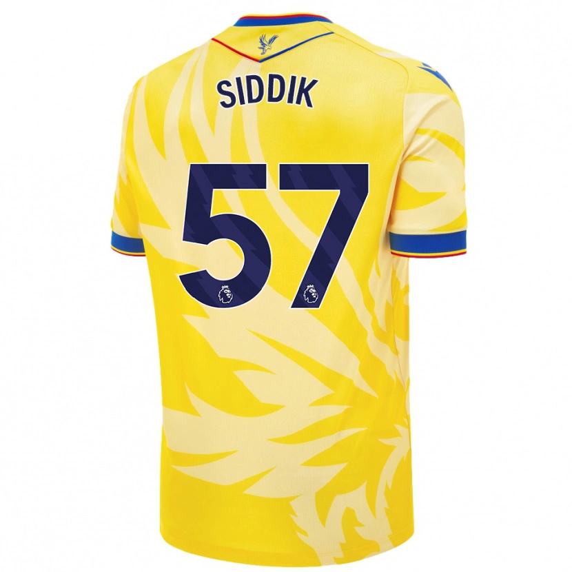 Danxen Hombre Camiseta Cardo Siddik #57 Amarillo 2ª Equipación 2024/25 La Camisa México