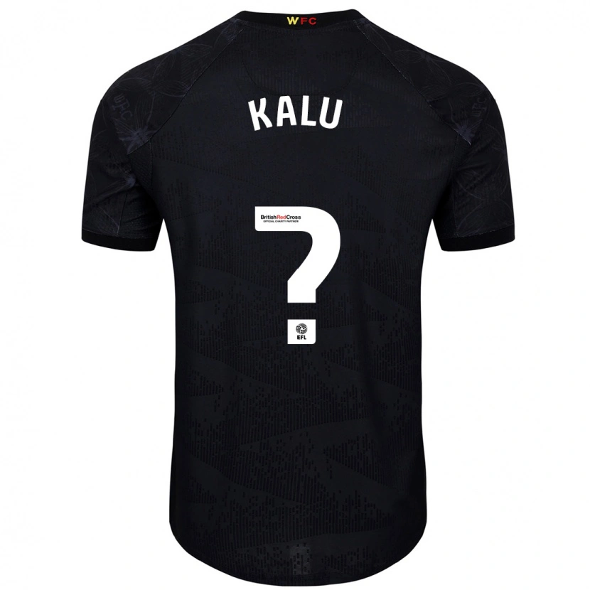 Danxen Hombre Camiseta Samuel Kalu #0 Negro Blanco 2ª Equipación 2024/25 La Camisa México