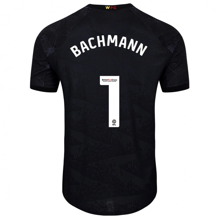 Danxen Hombre Camiseta Daniel Bachmann #1 Negro Blanco 2ª Equipación 2024/25 La Camisa México