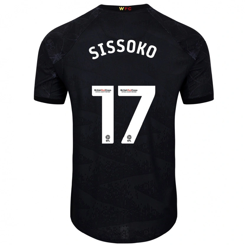 Danxen Hombre Camiseta Moussa Sissoko #17 Negro Blanco 2ª Equipación 2024/25 La Camisa México