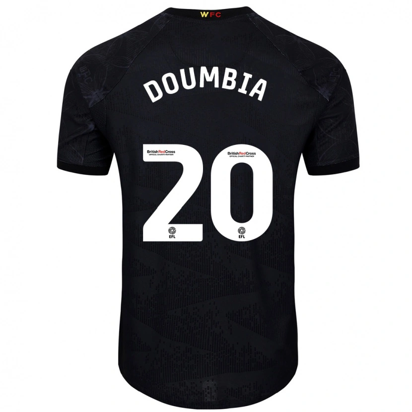 Danxen Hombre Camiseta Mamadou Doumbia #20 Negro Blanco 2ª Equipación 2024/25 La Camisa México