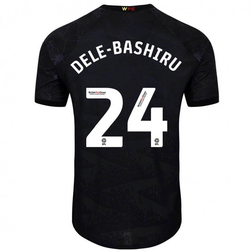 Danxen Hombre Camiseta Tom Dele-Bashiru #24 Negro Blanco 2ª Equipación 2024/25 La Camisa México