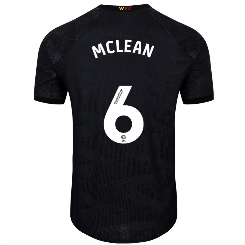 Danxen Hombre Camiseta Sophie Mclean #6 Negro Blanco 2ª Equipación 2024/25 La Camisa México