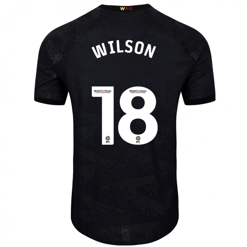 Danxen Hombre Camiseta Poppy Wilson #18 Negro Blanco 2ª Equipación 2024/25 La Camisa México