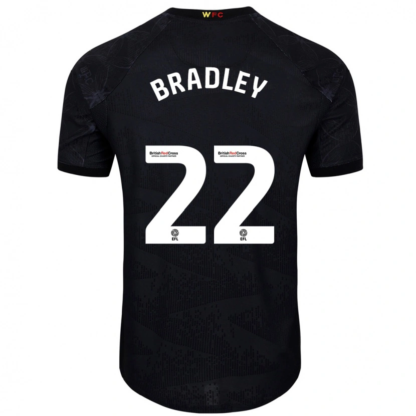 Danxen Hombre Camiseta Jade Bradley #22 Negro Blanco 2ª Equipación 2024/25 La Camisa México