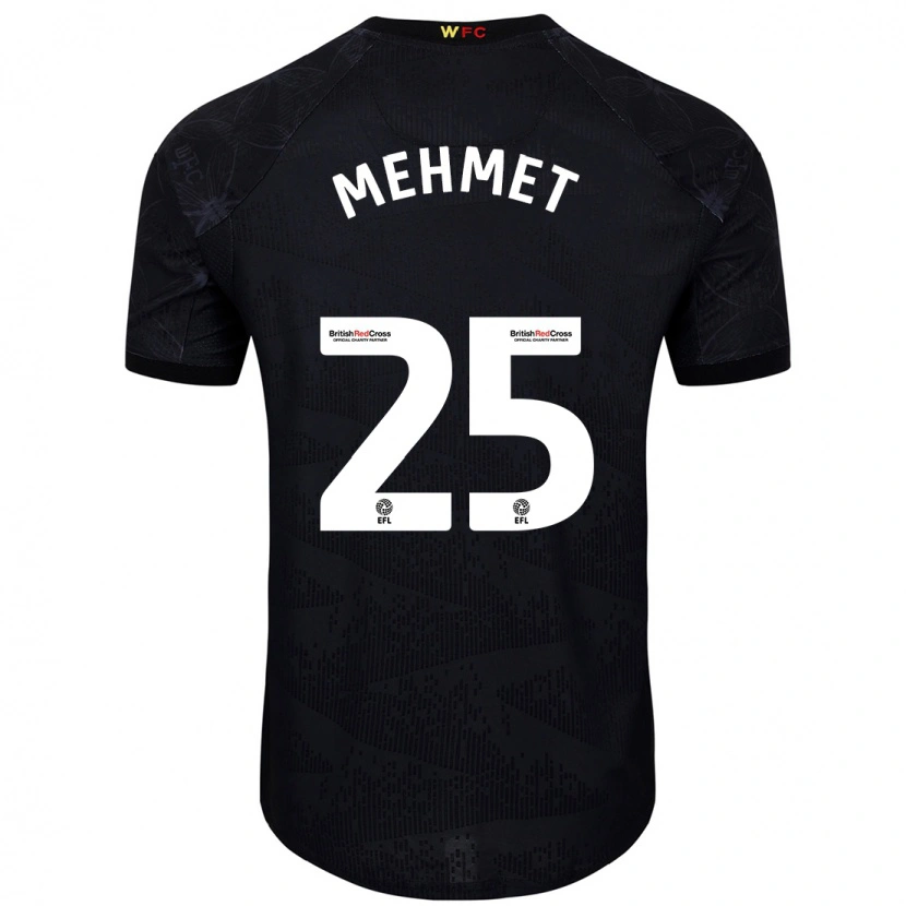 Danxen Hombre Camiseta Melis Mehmet #25 Negro Blanco 2ª Equipación 2024/25 La Camisa México