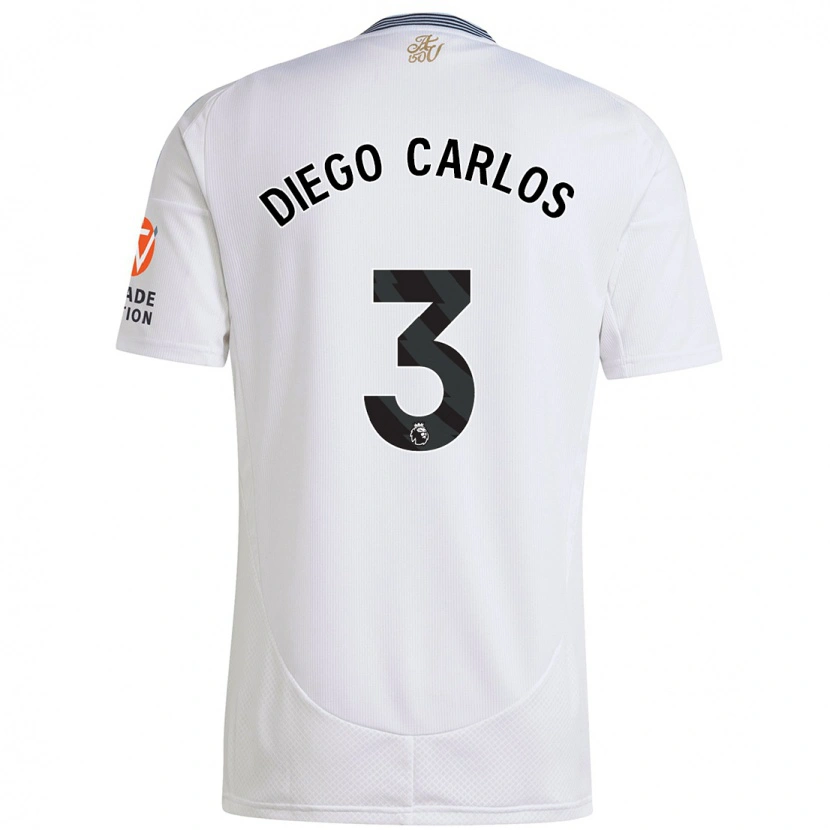 Danxen Hombre Camiseta Diego Carlos #3 Blanco 2ª Equipación 2024/25 La Camisa México