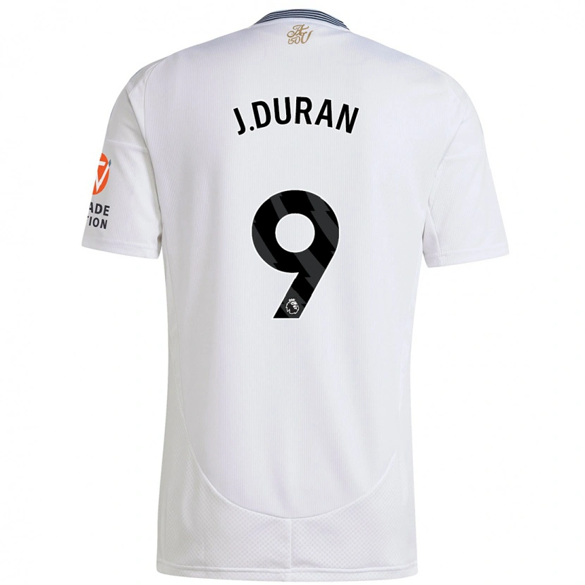 Danxen Hombre Camiseta Jhon Durán #9 Blanco 2ª Equipación 2024/25 La Camisa México