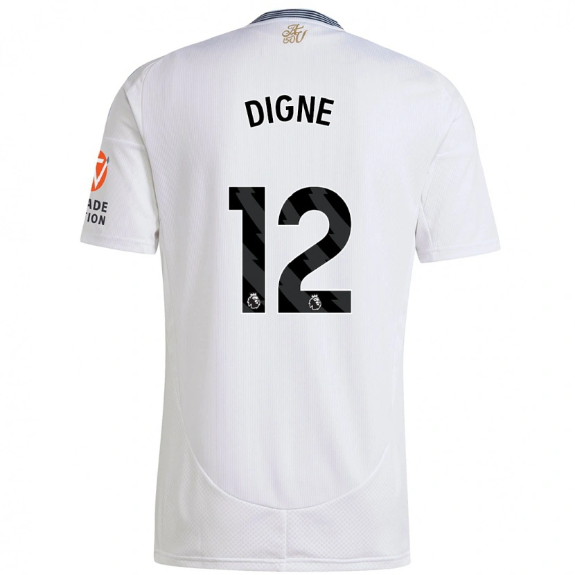 Danxen Hombre Camiseta Lucas Digne #12 Blanco 2ª Equipación 2024/25 La Camisa México