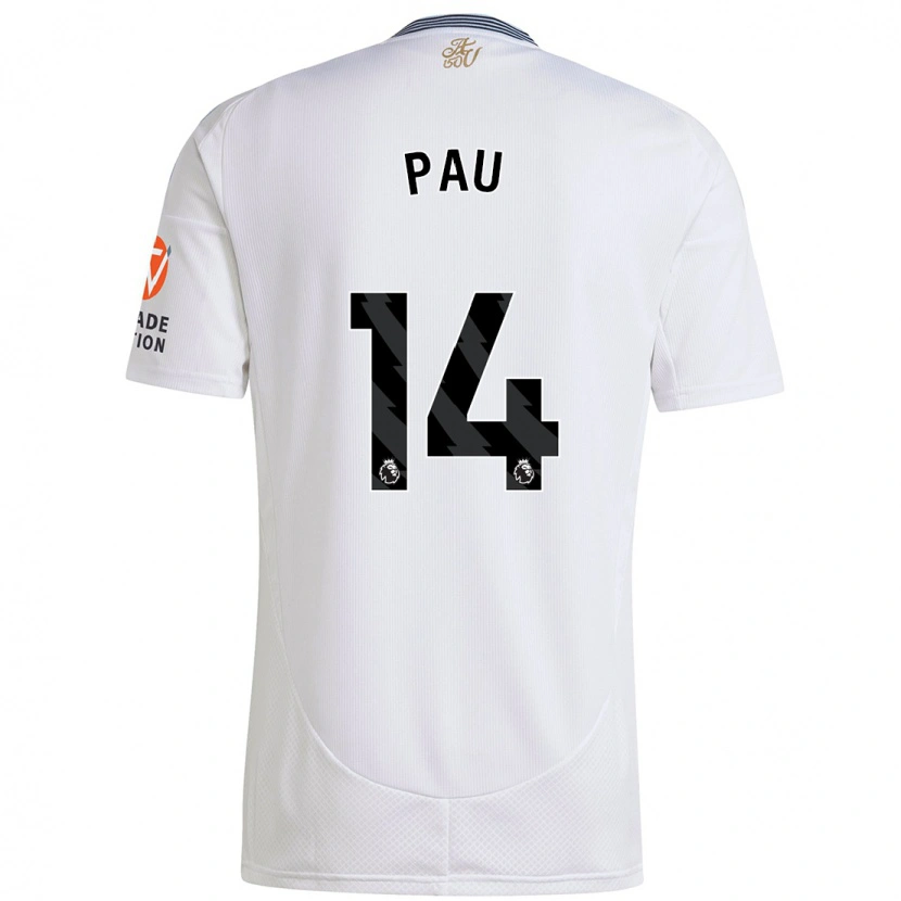 Danxen Hombre Camiseta Pau Torres #14 Blanco 2ª Equipación 2024/25 La Camisa México