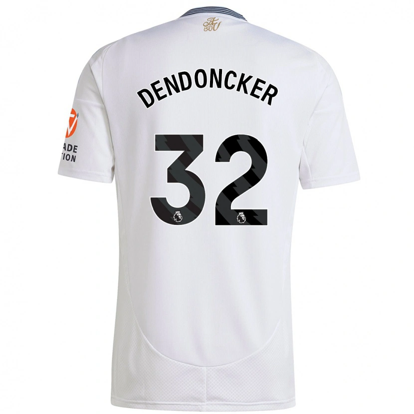 Danxen Hombre Camiseta Leander Dendoncker #32 Blanco 2ª Equipación 2024/25 La Camisa México