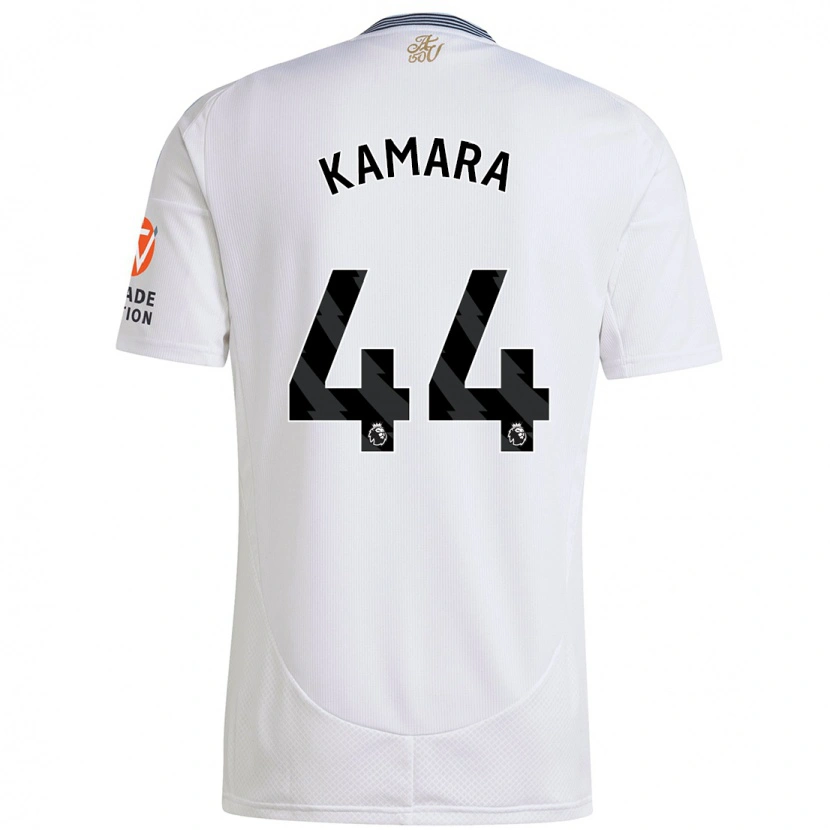Danxen Hombre Camiseta Boubacar Kamara #44 Blanco 2ª Equipación 2024/25 La Camisa México