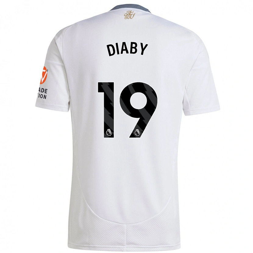 Danxen Hombre Camiseta Moussa Diaby #19 Blanco 2ª Equipación 2024/25 La Camisa México