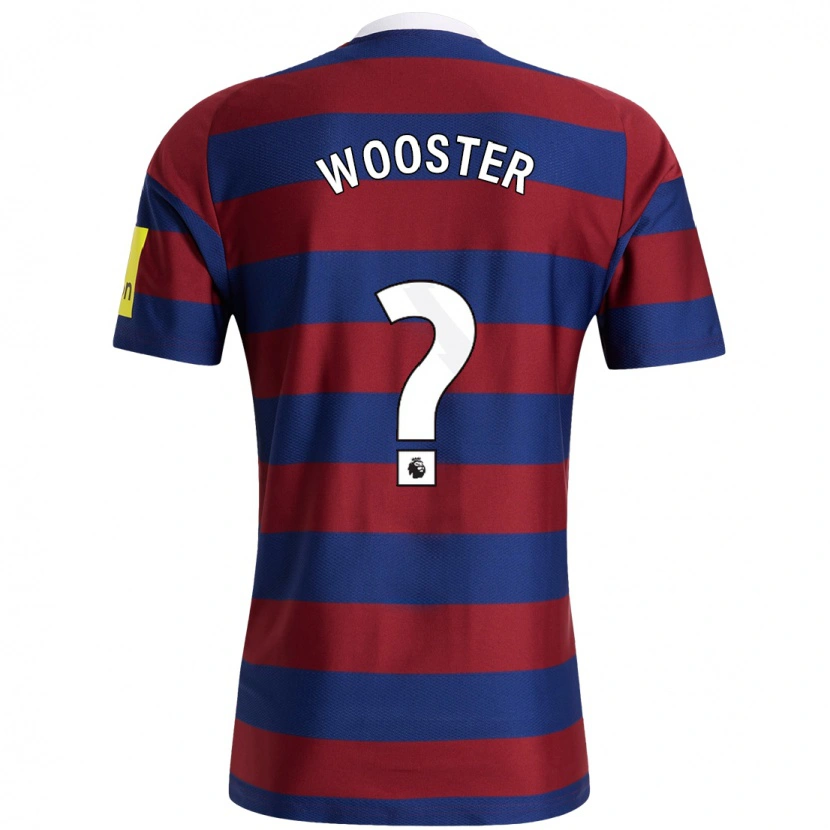 Danxen Hombre Camiseta Kacey Wooster #0 Burdeos Azul Marino 2ª Equipación 2024/25 La Camisa México