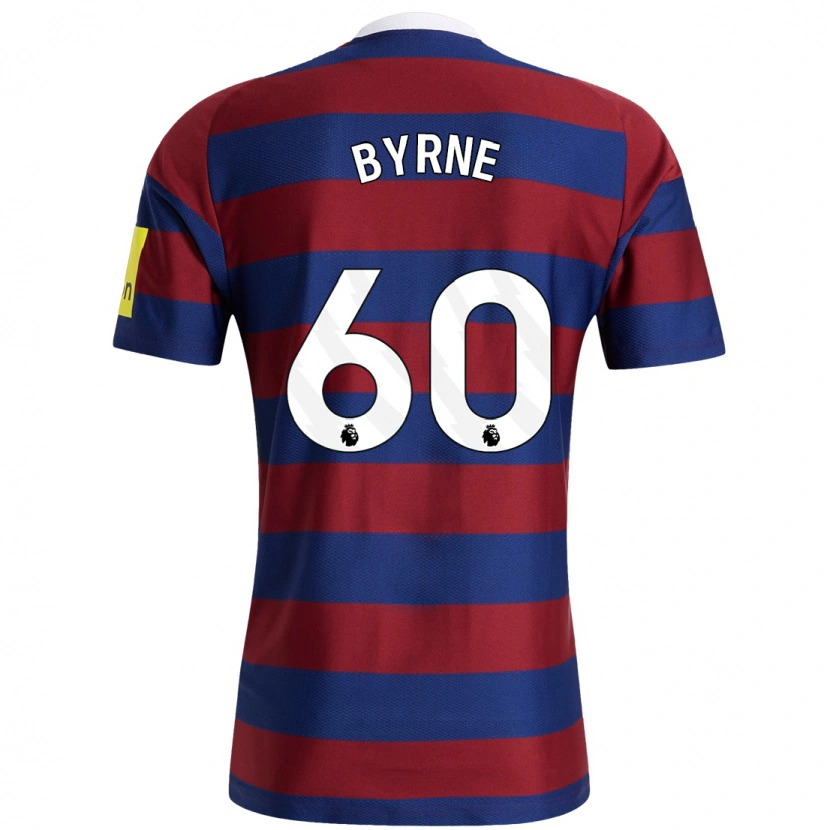 Danxen Hombre Camiseta Reece Byrne #60 Burdeos Azul Marino 2ª Equipación 2024/25 La Camisa México