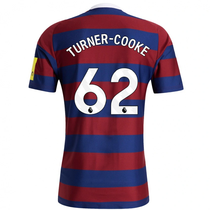 Danxen Hombre Camiseta Jay Turner-Cooke #62 Burdeos Azul Marino 2ª Equipación 2024/25 La Camisa México
