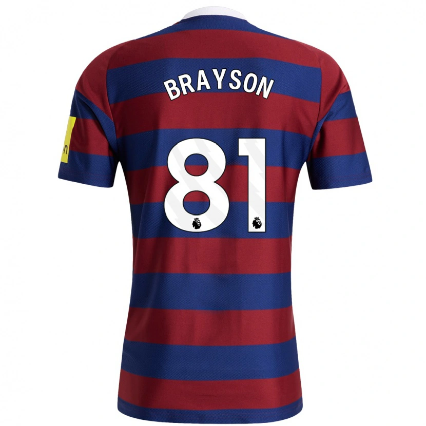 Danxen Hombre Camiseta Joe Brayson #81 Burdeos Azul Marino 2ª Equipación 2024/25 La Camisa México