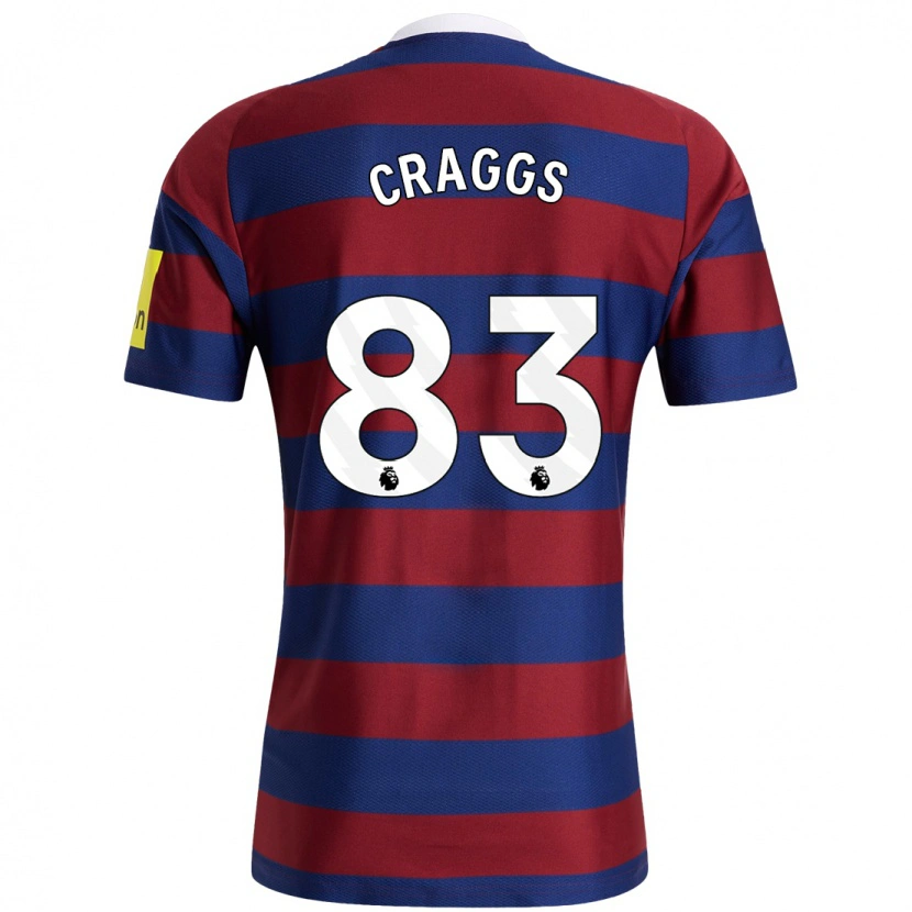 Danxen Hombre Camiseta Luke Craggs #83 Burdeos Azul Marino 2ª Equipación 2024/25 La Camisa México