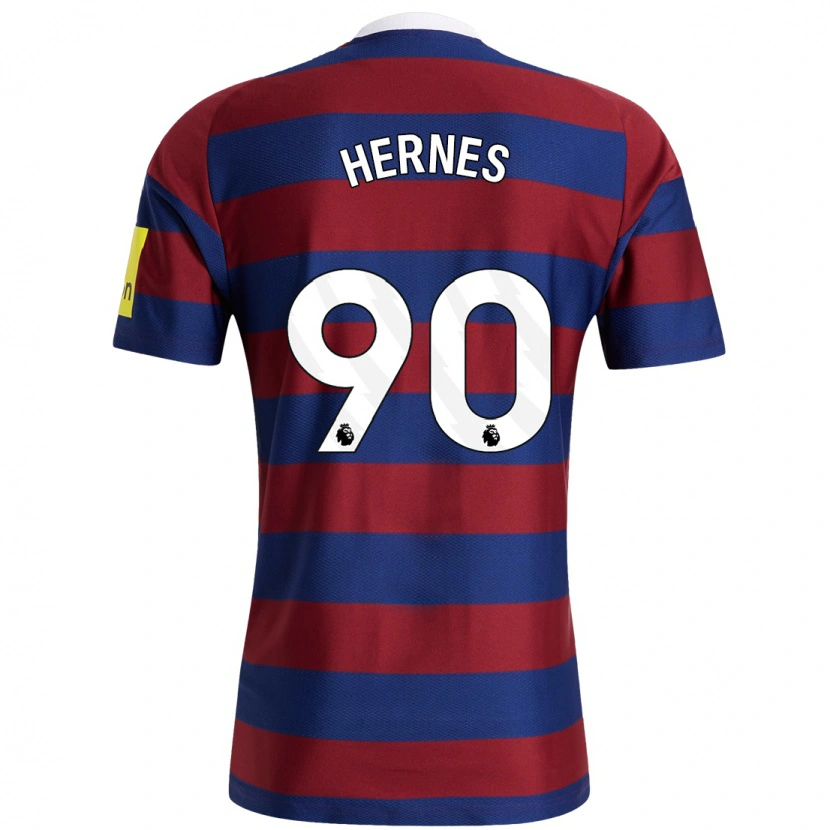 Danxen Hombre Camiseta Travis Hernes #90 Burdeos Azul Marino 2ª Equipación 2024/25 La Camisa México