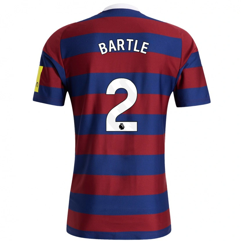 Danxen Hombre Camiseta Jodie Bartle #2 Burdeos Azul Marino 2ª Equipación 2024/25 La Camisa México
