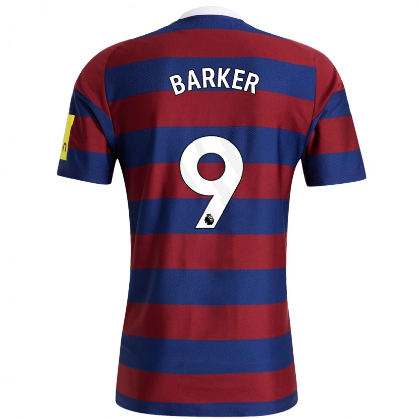 Danxen Hombre Camiseta Katie Barker #9 Burdeos Azul Marino 2ª Equipación 2024/25 La Camisa México